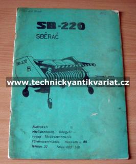 Sběrač SB-220 (návod k obsluze, seznam součástí)