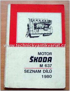 Škoda M 637 motor (katalog dílů)
