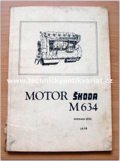 Škoda M634 motor (seznam dílů)