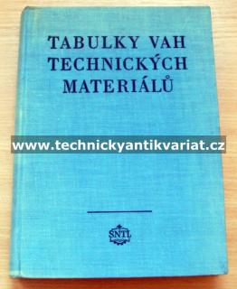 Tabulky vah technických materiálů (kniha)