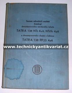 Tatra 138 NTt, NTtVr, PP23 4x4 (seznam náhradních dílů)