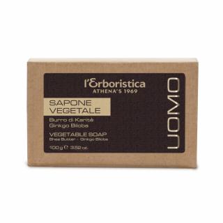 Erboristica Mýdlo tuhé rostlinné UOMO s ginkgo biloba 100 g