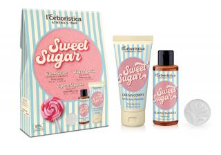 Erboristica Sweet Sugar kosmetická sada tělová péče sprchový gel 100 ml, tělový krém 100 ml, tuhé mýdlo 30 g