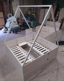 Dřevěná střešní konstrukce (pavouk) pro plachtu Osada 150 cm na dřevěnou podsadu TENT WOOD