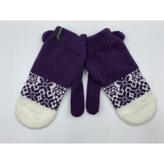 Dámské rukavice fialová-bílá DARIA