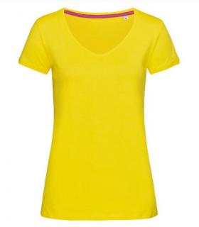 Dámské tričko MEGAN V žlutá Velikost: L