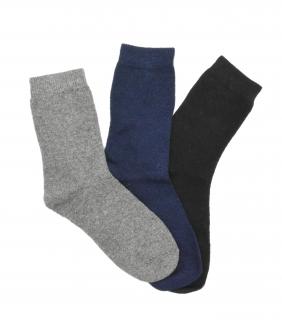 Dámské vlněné ponožky ANGORA MIX 3-pack - modrá/černá/tm.šedá Velikost: 38-42