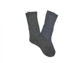 Pánské termo ponožky se vzorem MELÍR 2-pack - černá/modrá Velikost: 40-44