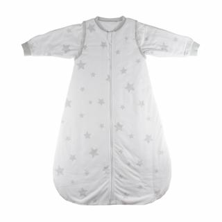 CELOROČNÍ dětský spací pytel s ODEPÍNACÍMI rukávy Šedé hvězdy 6-18měsíců, 90cm, SLUMBERSAC (Celoroční 2.5tog)