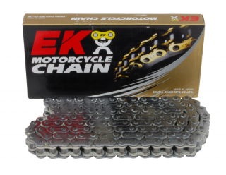 Motocyklový motokrosový řetěz EK Enuma Chain EK520 MRD6/7 120 článků Barva: zlatá