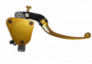 Radiální brzdová pumpa kovaná ACCOSSATO 16x16 s kloubovou páčkou Barva páčky: zlatá, Délka páčky: krátká 16.5 cm