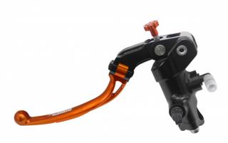 Radiální spojková pumpa kovaná ACCOSSATO BLACK EDITION 19x20 s kloubovou páčkou Barva páčky: oranžová, Provedení: s dlouhou páčkou