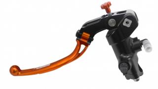 Radiální spojková pumpa kovaná ACCOSSATO BLACK EDITION PRS 16x15-16-17 Barva páčky: oranžová, Provedení: s dlouhou páčkou
