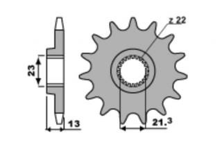 Sekundární řetězové kolečko PBR Sprockets - YAMAHA 250 TRICKER Z16 18NC Počet zubů: 16