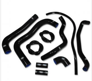 Silikonové hadice chladicího systému SAMCO pro Aprilia RSV 1000 Tuono R 2006 - 2010 - 10 kusů Barva: černá