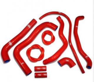 Silikonové hadice chladicího systému SAMCO pro Aprilia RSV 1000 Tuono R 2006 - 2010 - 10 kusů Barva: červená