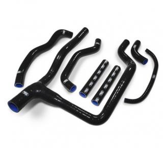 Silikonové hadice chladicího systému SAMCO pro Honda Africa Twin XRV750 1993 - 2000 - 7 kusů Barva: černá