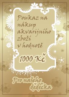 Dárkový poukaz k nákupu v hodnotě 1000Kč (varianta 1)