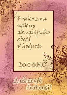 Dárkový poukaz k nákupu  v hodnotě 2000Kč (varianta 3)