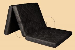 Skládací matrace 185x100x10 cm - Potah MOLMAT BLACK, barva: černá