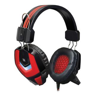 Defender Ridley, herní sluchátka s mikrofonem, ovládání hlasitosti, černo-červená, 2.0, 50