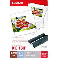 Etikety Canon Selphy CPXXX, bílá, 18ks, KC18IF, pro termosublim. tisk., 86x54mm, včetně na