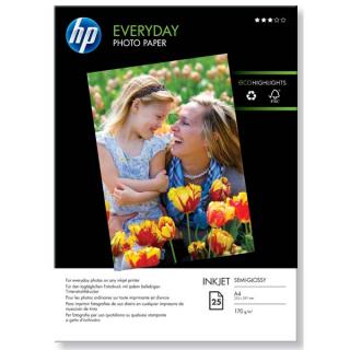 HP Foto papír, lesklý, bílý, A4, 200 g/m2, 25 listů, Q5451A