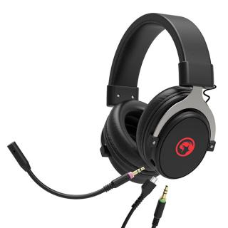 Marvo HG9052, sluchátka s mikrofonem, ovládání hlasitosti, černá, 7.1 (virtualně), červeně