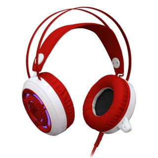 Redragon SAPPHIRE, herní sluchátka s mikrofonem, s regulací hlasitosti, bílo-červená, 2x 3