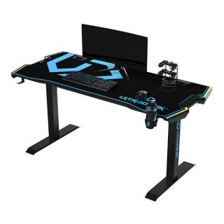 ULTRADESK Herní stůl FORCE - modrý, 166x70 cm, 76.5 cm, s XXL podložkou pod myš, držák slu