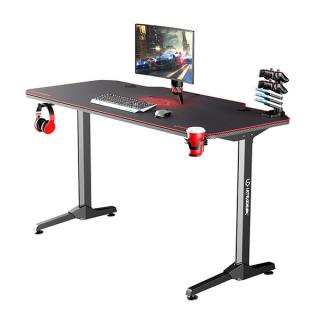 ULTRADESK Herní stůl FRAG - RED, 140x66 cm, 76 cm, s XXL podložkou pod myš, s ultradesk BE