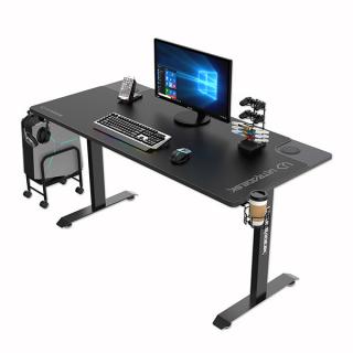 ULTRADESK Herní stůl MOMENTUM - Black, 152,5x70 cm, 75,5 cm, s XXL podložkou pod myš, držá