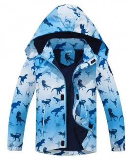 Chlapecká šusťáková bunda Kugo s fleece - Dinosaurus, vel. 122