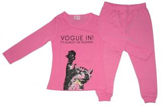 Dívčí bavlněné pyžamo slabé, Vogue - Kočka, vel.98/104