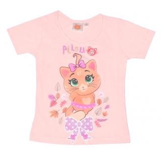 Dívčí bavlněné tričko - 44 koček, vel. 104