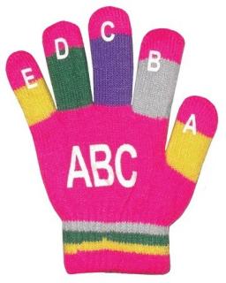 Dívčí prstové rukavice teplé, (TE31-3), vel. 4 - 9 let
