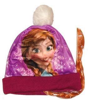 Dívčí zimní čepice s copem Anna, vel. 52