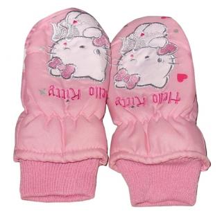 Dívčí zimní lyžařské rukavice (palčáky) Hello Kitty, vel. 8 - 10 let let