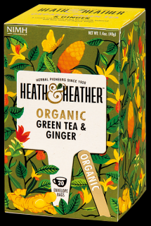 Heath & Heather - BIO čaj Zelený se zázvorem