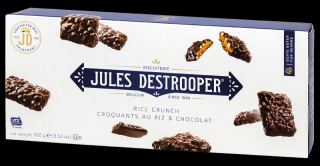Jules Destrooper - Sušenky v čokoládě s rýžovými křupinami 100g
