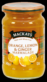 Mackays - Zavařenina pomeranč, citrón a zázvor 340g