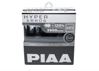 Autožárovky PIAA Hyper Arros 3900K H11 - o 120 % vyšší svítivost, zvýšený jas