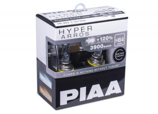 Autožárovky PIAA Hyper Arros 3900K HB4 - o 120 % vyšší svítivost, zvýšený jas