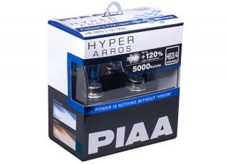 Autožárovky PIAA Hyper Arros 5000K HB3/HB4 - o 120 % vyšší svítivost, jasně bílé světlo o teplotě 5000K