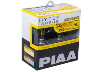 Autožárovky PIAA Hyper Arros Ion Yellow 2500K H8 - teplé žluté světlo 2500K pro použití v extrémních podmínkách