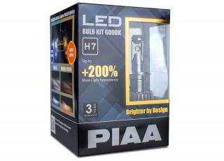 PIAA LED náhrady autožárovek H7 6000K - dokonale bílé světlo, až o 200% vyšší svítivost