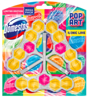 3x Domestos Power 5 závěs do WC Pop Art Iconic Lime - Limitovaná edice
