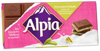 Alpia Mléčná čokoláda s pistáciovou náplní 100g