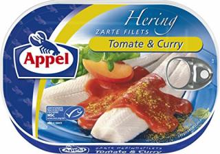 Appel Sleďové filety v bohaté rajčatové omáčce s curry 200g