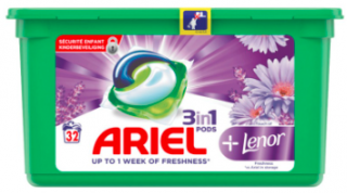 Ariel Pods + Lenor 3v1 kapsle na praní 32ks